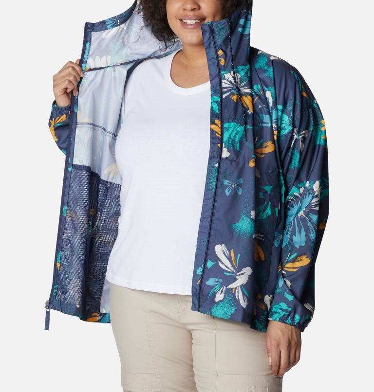 Jacheta Columbia Flash Challenger Novelty Windbreaker Dama Flori | Plus Size QAQM9ZAS8